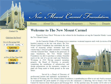 Tablet Screenshot of newmountcarmelfoundation.org